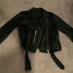 ALLSAINTS Balfern Size 6 leather jacket black